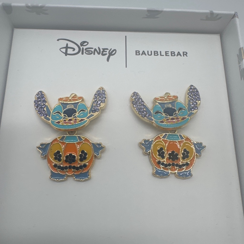 BaubleBar Disney Stitch Pumpkin Dangle Earrings